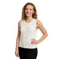 TOP DAMA TEJIDO CON APLICACION HY003