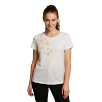 PLAYERA CON FLORES DE LISTON  BAI002