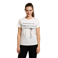 PLAYERA ESTAMPADA CON LISTONES HY001