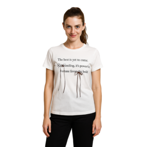 PLAYERA ESTAMPADA CON LISTONES HY001