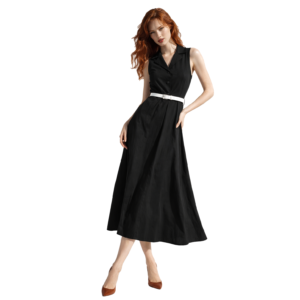 VESTIDO LARGO CON CINTO MOD. SONG005