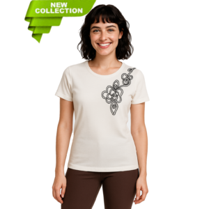 PLAYERA CON ESTAMPADO TEJIDO JY009