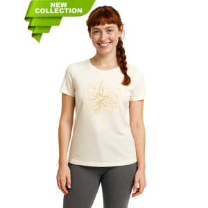 PLAYERA CON ESTAMPADO DE FLOR  JY007