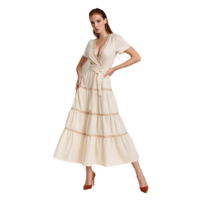 VESTIDO LARGO TEGIDO MOD. SONG012