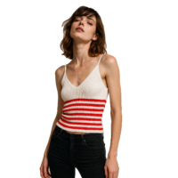 TOP DAMA TEJIDO CON RAYAS  ZH001