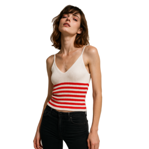 TOP DAMA TEJIDO CON RAYAS  ZH001