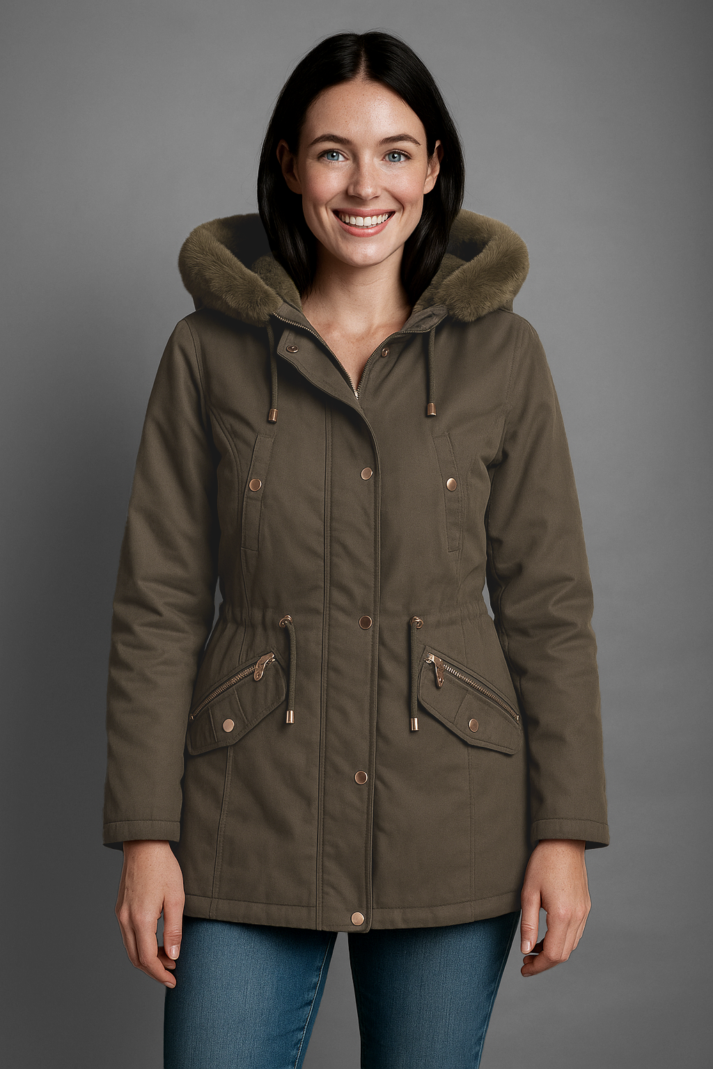 CHAMARRA LARGA TIPO TWIL MOD: IV1125D - Image 4