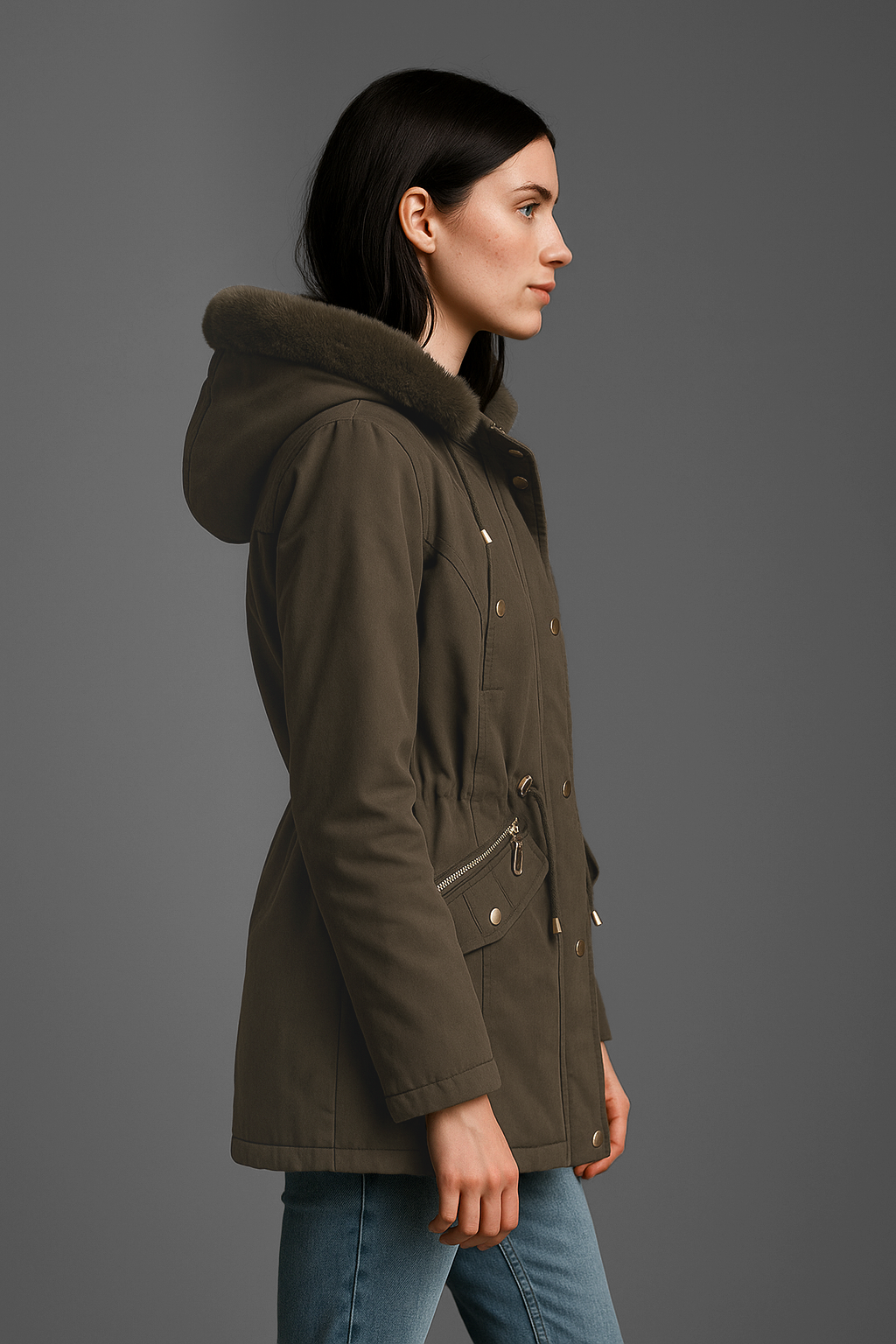 CHAMARRA LARGA TIPO TWIL MOD: IV1125D - Image 5