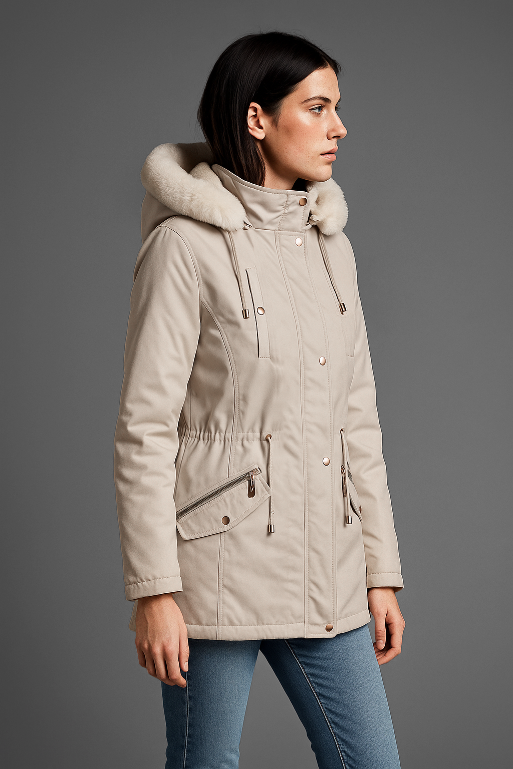 CHAMARRA LARGA TIPO TWIL MOD: IV1125D - Image 2