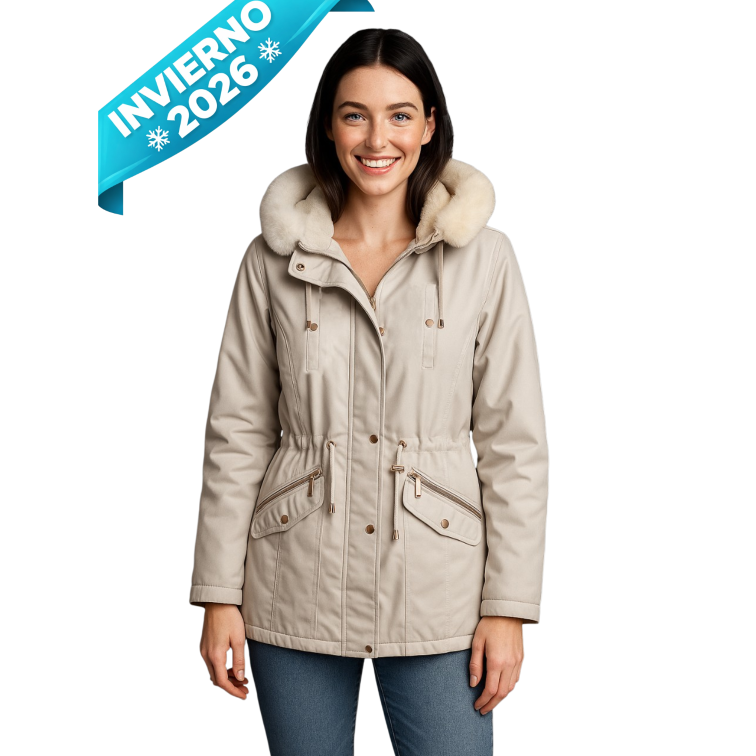 CHAMARRA LARGA TIPO TWIL MOD: IV1125D