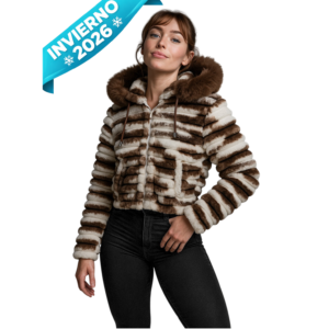 CHAMARRA NYLON REVERSIBLE PELUCHE MOD: WD0003D