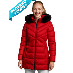 CHAMARRA LARGA NYLON MOD: JE0301D