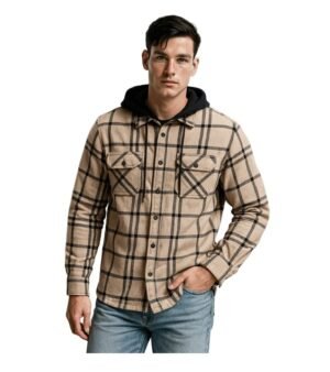 CAMISOLA DE CUADROS CON GORRO MJ326