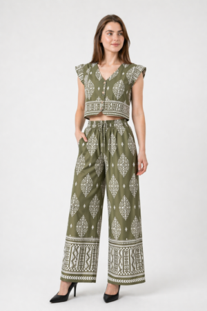 SET BLUSA MANGA CORTA C/PANTALON LARGO  	WEI114	¡¡PROXIMAMENTE!!