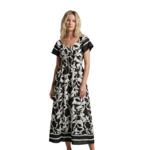 VESTIDO LARGO C/ MANGA CORTA MOD.WEI113