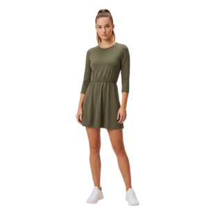 Vestido Deportivo Casual de Manga con Cintura Elástica Y268G64