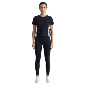 Playera Deportiva Básica de Manga Corta con Franjas Laterales Y168B71