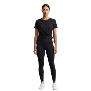 Playera Deportiva con Cuello Redondo y Detalle de Botones Laterales Y158H63
