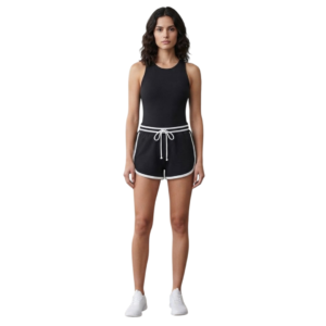Short Deportivo de Felpa Estilo Retro con Cordón y Ribetes Y245G50